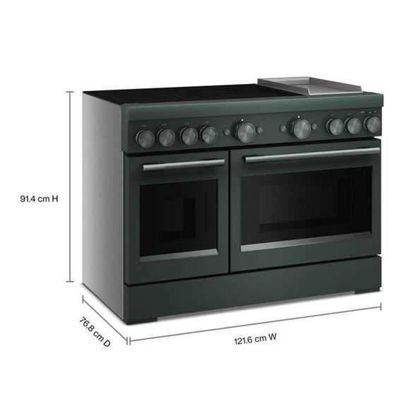 Kitchenaid® 48-Inch 6-Element Induction Freestanding Commercial-Style Range with Griddle KFID948SJP