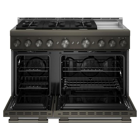 KitchenAid® 48-Inch 6 Burner Commercial-Style Gas Range with Griddle KFGD948SBE
