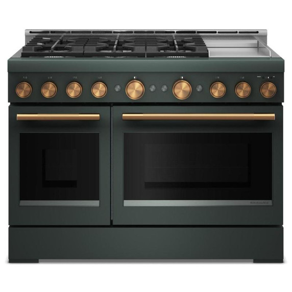 KitchenAid® 48-Inch 6 Burner Commercial-Style Gas Range with Griddle KFGD948SJP