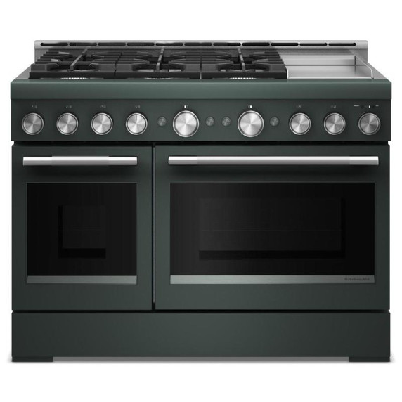 KitchenAid® 48-Inch 6 Burner Commercial-Style Gas Range with Griddle KFGD948SJP