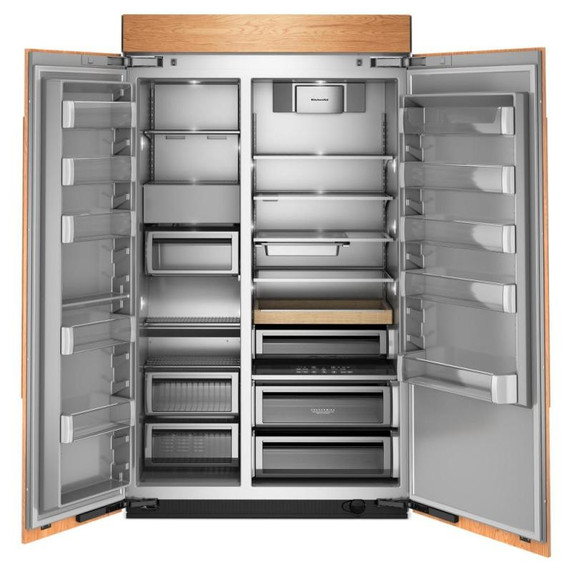 Kitchenaid® 30 Cu. Ft. 48" Built-In Panel-Ready Side-by-Side Refrigerator with Platinum Interior KBSN748TPA