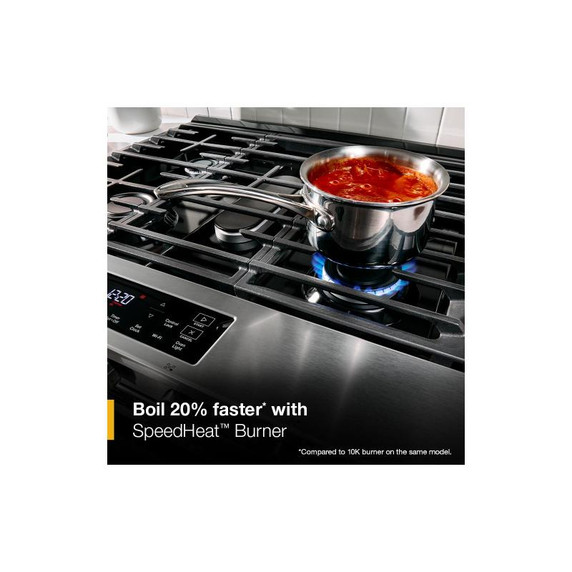 Whirlpool® 30-inch Gas Smart Range with No Preheat Mode and Steam Clean WSGS3330TS