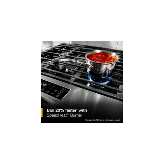 Whirlpool® 30-inch Gas Smart Range with No Preheat Mode and Steam Clean WSGS3330TS