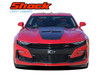 2019-2024 Chevy Camaro Shock Stinger Hood Stripe Decal - Matte Black Vinyl Graphics Kit Featuring 3M 2080 Air Release Vinyl