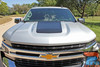 Silverado Trail Boss Hood Decal Edge Detail – Close-up of the vinyl stripe’s smooth edges, showing the precision-cut 3M high-performance material for a seamless factory-style application.