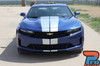 Overhead View of Chevy Camaro with Turbo Rally Racing Stripes – Top-down perspective highlighting the precision-cut bumper-to-bumper racing stripe kit for the Chevy Camaro.