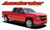 Chevy Silverado 1500 Racing Stripes Kit – Bold and stylish Accelerator vinyl decals add a dynamic custom look to the truck's exterior with a seamless factory-style fit.