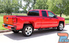Rear Quarter View of Chevy Silverado with Accelerator Stripes – Professionally designed vinyl stripe kit for a stylish and durable customization upgrade.