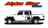 ALPHA STAR SIDES for Jeep Gladiator Side Body Star Vinyl Graphics Decal Stripe Kit