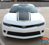 Close-Up of Bee 3 Vinyl Racing Stripes on Chevy Camaro Hood – Premium 3M 2080 & Avery Cast Vinyl for Long-Lasting Style.