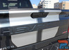 Chevy Silverado Bow Rally Tailgate Close-up: A detailed close-up of the Bow Rally tailgate racing stripes on a 2019-2025 Chevy Silverado, highlighting the premium-quality vinyl material.