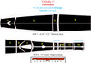 C8 Rally 1 Vinyl Graphics Kit Layout – Hood & Roof Stripes
Blueprint-style layout of the C8 Rally 1 vinyl racing stripe kit for the 2020-2024 Chevy Corvette C8 Coupe. Includes hood, roof, and rear stripe sections.