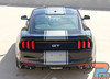 CONTENDER Wide Center Hood Racing Rally Striping for Ford Mustang Vinyl Graphics Decals Stripes Kit