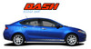 Dodge Dart DASH Rocker Panel Stripes for 2013-2016 Models - Factory-style lower door vinyl graphics kit featuring a modern race-inspired design.