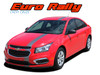 EURO RALLY | 2011-2016 Chevy Cruze Euro Offset Hood Rally Racing Stripes Vinyl Graphics & Decals Kit