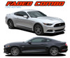 FADED COMBO Lower Rockers Panel and Hood Spike Stripes Vinyl Graphic Decals Kit : Ford Mustang Vinyl Graphics Decals Stripes Kit