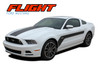 Ford Mustang Vinyl Graphics Decals Stripes Kit FLIGHT Hockey Stick Style Hood and Side Vinyl Graphics Stripe Decal Kit
