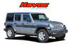 HAVOC for Jeep Wrangler Side Body Vinyl Graphics Decal Stripe Kit