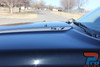 Dodge Ram 1500 Hood Stripe Detail – 5.7L Hemi – Close-up of custom hood spears designed for the 5.7L Hemi Ram 1500. Precision-cut 3M automotive-grade vinyl.