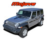 MOJAVE for Jeep Wrangler Side Body Vinyl Graphics and Hood Decal Stripe Kit