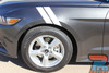 Mustang DOUBLE BAR Hood to Fender Hash Mark Style Vinyl Racing Stripes Kit : Ford Mustang Vinyl Graphics Decals Stripes Kit
