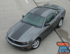 PONY CENTER for the 2010-2012 Ford Mustang Wide Center Hood Roof Trunk Racing Stripe Vinyl Graphics Kit