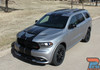 Dodge Durango Mopar Stripes – Black Dodge Durango with factory-style rally stripes, highlighting professional installation.