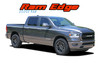 Dodge Ram 1500 RAM EDGE Vinyl Graphics Kit – Upgrade your 2019-2024 Dodge Ram 1500 with precision-cut RAM EDGE side door and bed accent stripes, designed for a sleek, factory-style look.