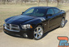 RECHARGE DOUBLE BAR | 2011-2014 Dodge Charger Hood to Fender Hash Marks Vinyl Graphic Decals & Stripe Kit