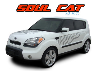 SOUL CAT Hood Side Door Cat Paw Vinyl Graphics Decal Stripe Kit