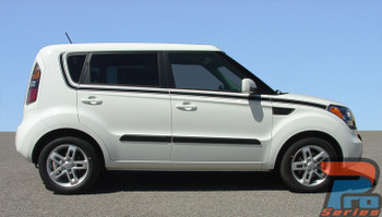 SOUL MATE Upper Body Line Accent Vinyl Graphics Decal Stripe Kit : Kia Soul Vinyl Graphics Decals Stripes Kit