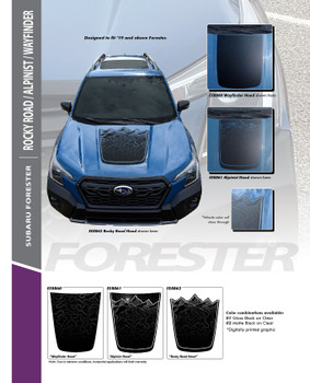 ALPINIST HOOD | 2019-2024 Subaru Forester Hood Graphic Decal Stripes Trim Vinyl Graphic Kit