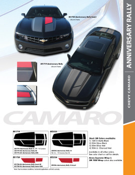 R-SPORT ANNIVERSARY : 2010-2015 Chevy Camaro 45th Anniversary Style Hood Rally Racing Stripes Trunk Vinyl Graphics Decals Kit