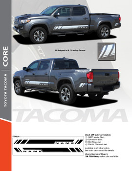 CORE : 2015 2016 2017 2018 2019 2020 2021 2022 Toyota Tacoma Crew Lower Door Rocker Panel Accent Trim Vinyl Graphic Striping Decal Kit