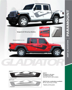 PARAMOUNT : 2020-2026 Jeep Gladiator Side Body Decal Vinyl Graphics Stripe Kit
