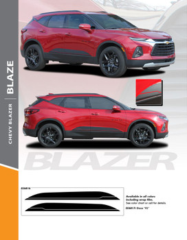 BLAZE : 2019-2026 Chevy Blazer Lower Rocker Panel Accent Vinyl Graphic Factory OEM Style Decal Stripe Kit
