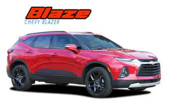 2019-2026 Chevy Blazer with BLAZE lower rocker panel accent vinyl stripe kit – factory OEM-style side door decals in high-quality 3M automotive vinyl.