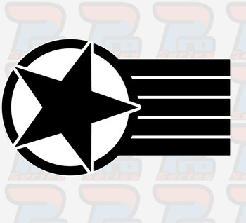 ALPHA HOOD for Jeep Gladiator Hood Star and Stripes Vinyl Graphics Decal Stripe Kit