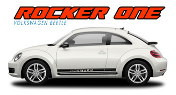 BEETLE ROCKER ONE Volkswagen Beetle Lower Door Rocker Panel Striping Vinyl Graphics Decal Kit