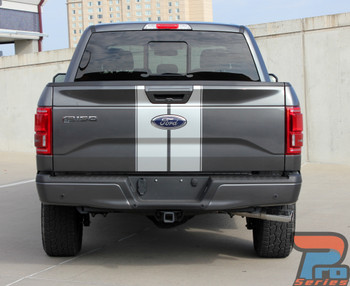 F-RALLY Split Center Racing Stripes Vinyl Graphics and Decals Kit : Ford F-Series F-150 Vinyl Graphics Decals Stripes Kit