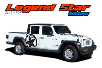 LEGEND STAR SIDES for Jeep Gladiator Side Body Star Vinyl Graphics Decal Stripe Kit