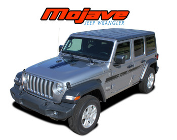 MOJAVE for Jeep Wrangler Side Body Vinyl Graphics and Hood Decal Stripe Kit