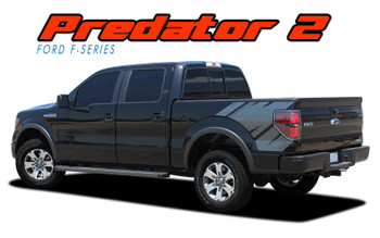 PREDATOR 2 "Raptor" Style Rear Truck Bed Vinyl Graphics Decals Stripes Kit : Ford F-Series F-150 Vinyl Graphics Decals Stripes Kit