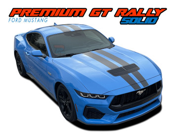 Ford Mustang PREMIUM GT RALLY Hood Racing Stripes Vinyl Graphic Decals Stripes Kit