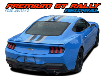 Ford Mustang PREMIUM GT RALLY NEUTRAL Racing Stripes Vinyl Graphic Decals Stripes Kit : Ford Mustang GT Vinyl Graphics Decals Stripes Kit