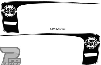 RECHARGE HOCKEY Dodge Charger Rear Quarter Panel Extended Vinyl Graphic Decal Striping Kit : Dodge Charger Vinyl Graphics Decals Stripes Kit