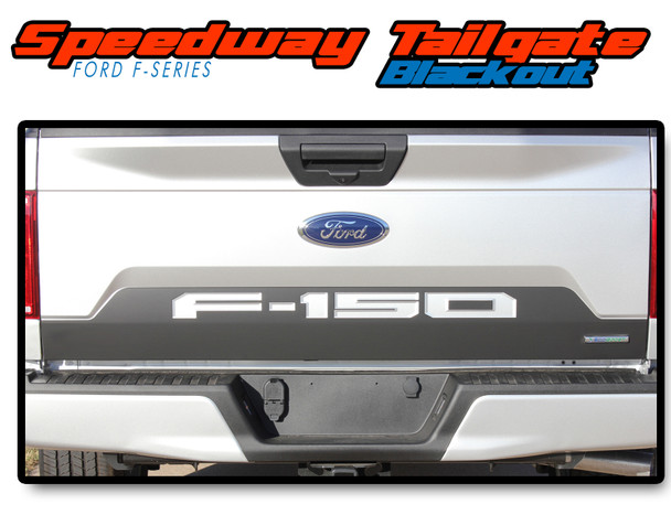 SPEEDWAY TAILGATE BLACKOUT Special Edition Appearance Package Style Stripe : Ford F-Series F-150 Vinyl Graphics Decals Stripes Kit
