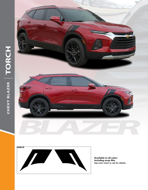 TORCH : 2019-2026 Chevy Blazer Fender to Hood Vinyl Graphic Decal Stripe Kit