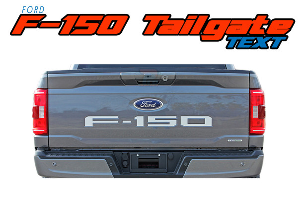 F-150 TEXT Rear Tailgate Letters Stripes Vinyl Graphic Decals Kit : Ford F-Series F-150 Vinyl Graphics Decals Stripes Kit