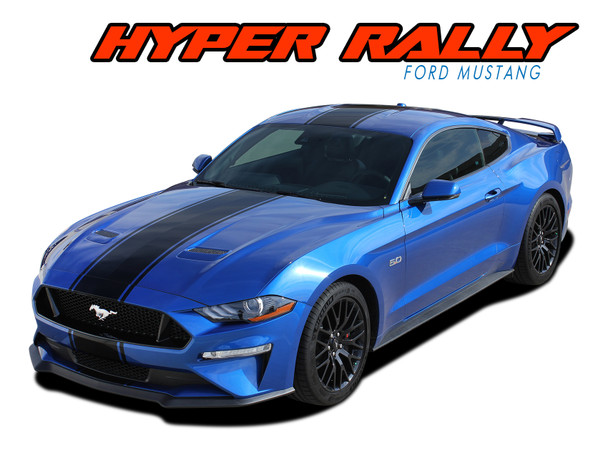 HYPER RALLY Wide Racing Rally Stripes Vinyl Graphics Kit : Ford Mustang Vinyl Graphics Decals Stripes Kit